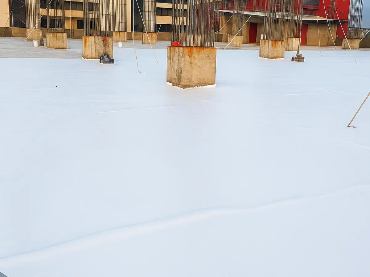 Roof waterproofing with acrylic coating