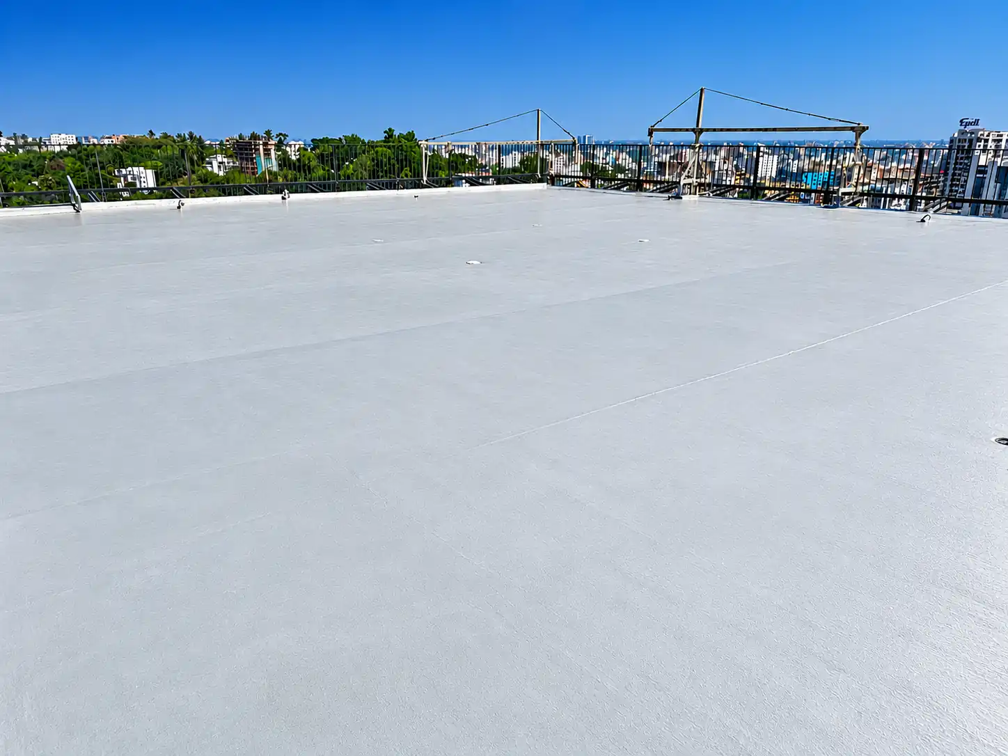 Sunlit Rooftop Overlooking the City